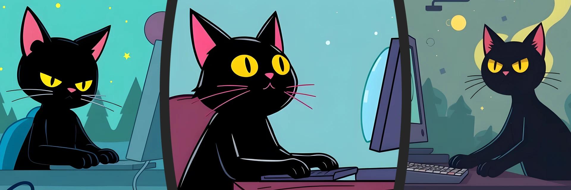 Katzen am Computer