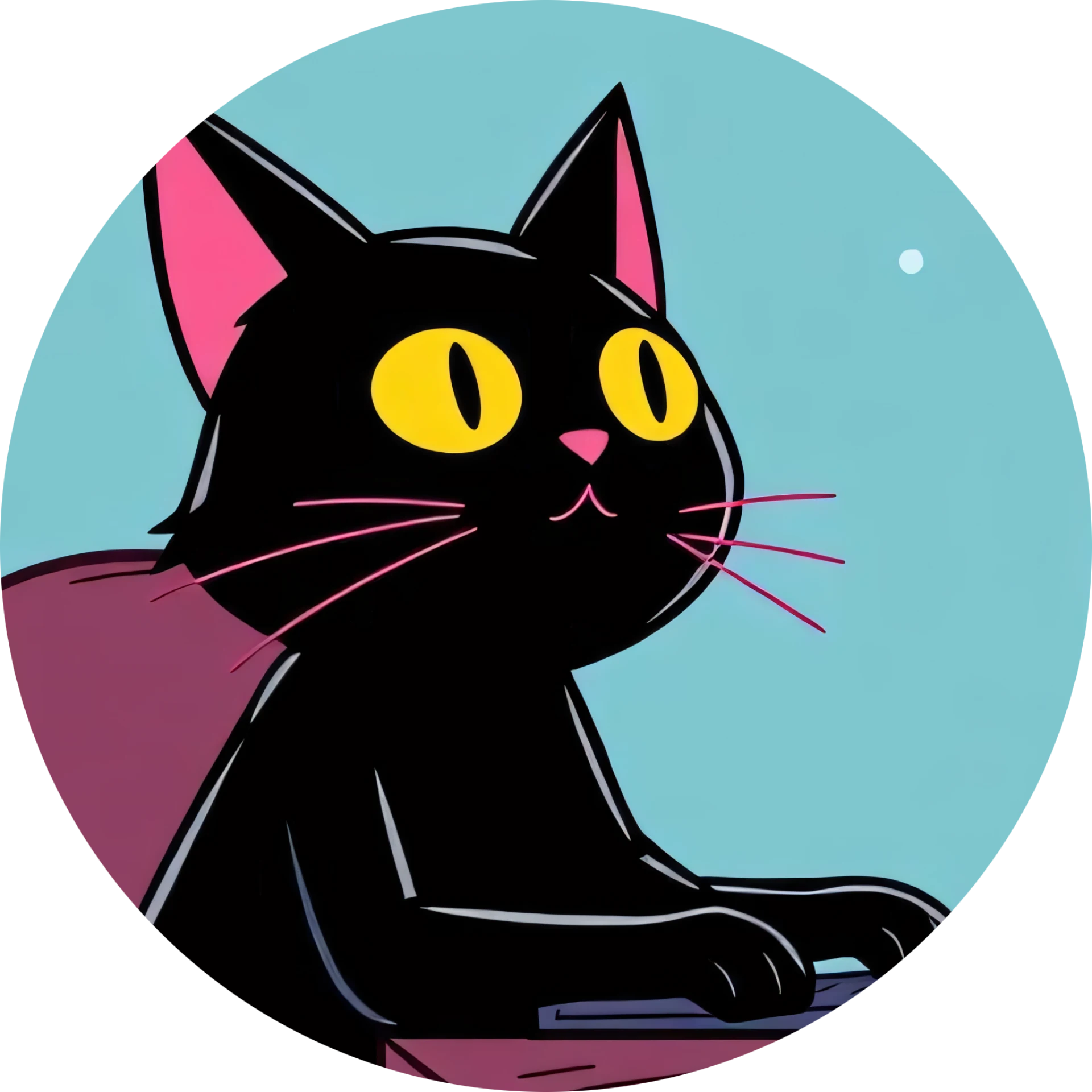 Katze am Computer